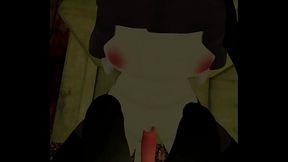 goth dragoness pays for her drink a different way