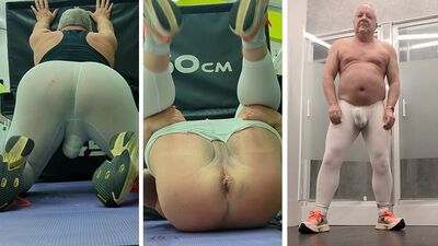 Ripped tights at the gym