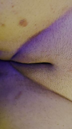 Close up of fat pussy lips being penetrated by a hard cock