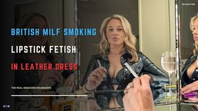 Smoking MILF in Leather – Three Way Mirror Fetish - The Real Smoking Housewife - 4K