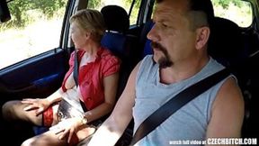Old dude bangs giant-boobed broad in public spots