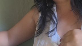 Elegant White Dress Smoking Beauty – Red Lips and Timeless Allure.