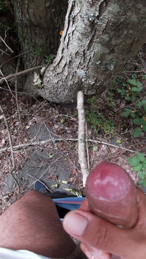 Outdoor POV - Sniffing Dirty Underwear and Jerking Off