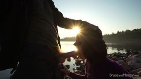 Sunrise sex - Piss spirits in outdoor!