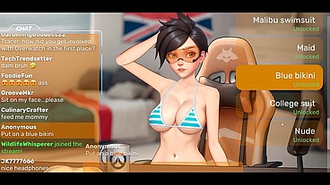Overwatch Webcam [ Parody Hentai Game ] Ep.2 Tracer take huge BBC in her ass !