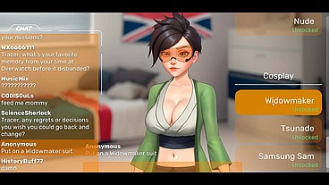 Overwatch Webcam [ Parody Hentai Game ] Ep.2 Tracer take huge BBC in her ass !