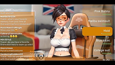 Overwatch Webcam [ Parody Hentai Game ] Ep.2 Tracer take huge BBC in her ass !