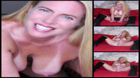 Sexy Cupless Lingerie JOI And Dildo Fucking With Big Tits Blonde MILF Nikki