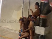 Double dick sucking my strap on 😊