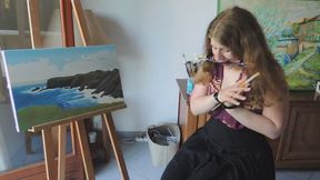 0049 - Artist caught and bound in her summer studio