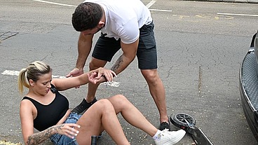 Rampant Ria Sunn Enjoys A DP Threesome After Scooter Accident GP3082