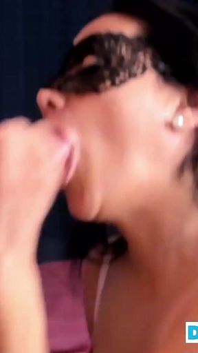 Slow Motion Blowjob and Cum in Face Close up