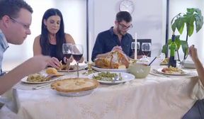 mommy fucks sonnie & eats internal ejaculation for thanksgiving handle facial
