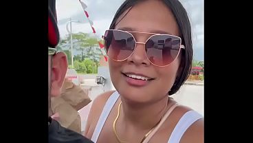 Hot Latina takes a wild public ride