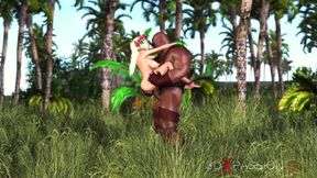 Teenage virgin girl roller gets fucked by a big black cock outdoor