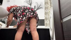 Stepson fucks hot MILF's ass in homemade anal action