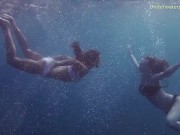 Hotties naked alone in the sea