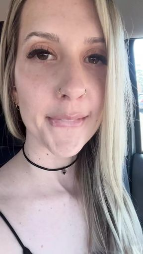 Finger fucking my pussy in the parking lot (teaser)