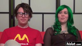 Funny Geek Couple Make Love