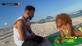 Naughty Brunette Seduced By Porn Actor On Deserted Beach!
