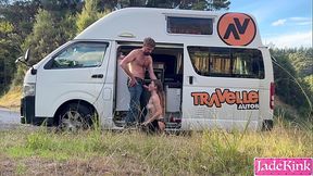 Public Camp Van, Kayaking And Hiking Sex Compilation