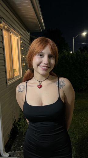 Teen babe gets naughty with her cute body