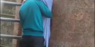 College Lovers Outdoor Romance Secretly Captured