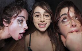 Daddys Floor Licking Whore - She Made Him Cum in Her Eyes