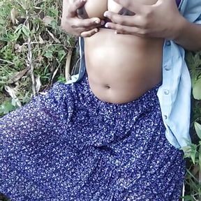 Outdoor Indian Girl Masturbating in a Forest