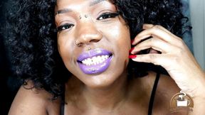 Purple lipstick JOI