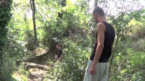 Straight fuck gay twink outdoor