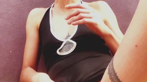 Smoking Cigarette While Pissing Hard - Sexy Latina Pees Outdoors With Smoke