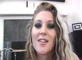 Thick blonde slut gets ass rammed