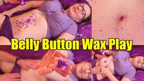 Wax into my navel, creating a navel cast! (4K)