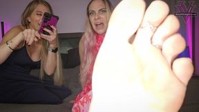 Mean Step-Mom and bratty Step-Sister catch you watching foot porn: MommyDomme, Foot Humiliation, Stinky Feet- 1080p