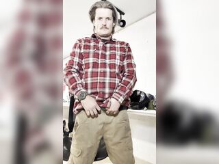 Construction dude cums