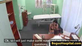 Busty euro fingered by doctor before riding