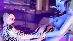 Space Girl Teases Blue Alien with Forbidden Anal Play Among the Stars