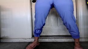 nurse sushii xhyvette totally pissing her uniform scrubs