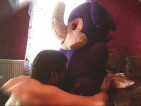 Have fun with the stuffed elephant