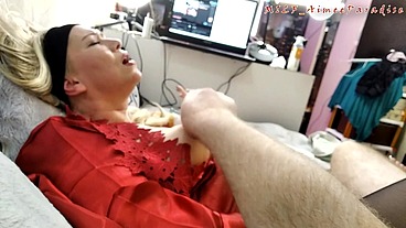 New marital fucking mature Russian webcam couple Addams-Family...