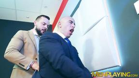 ”New workmate Alan Vicenzo offered his anus to get screwed by Sir Peter”