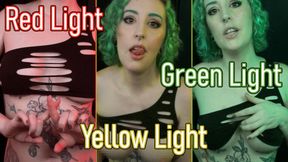 Red Light Yellow Light Green Light - UNCENSORED TOPLESS - Edging JOI Game