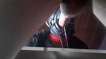 Hogtied MILF fucked in pussy and mouth