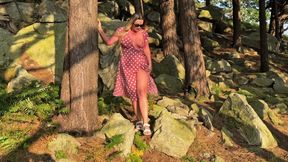 Girl Can't Hold Her Pee and Desperately Pissing Outdoor Compilation