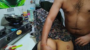 Desi bhabhi's kitchen session leads to wild sex with stepbrother