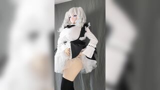 Kigurumi Kashima maid with huge tits