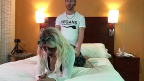 HOT Blonde Crossdressing College Student Fucked