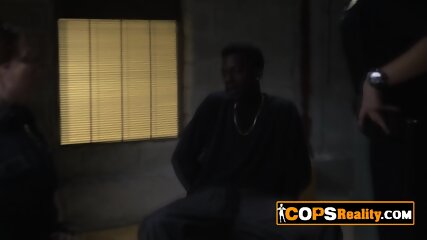 Hardcore sex in a dirty basement with two horny MILFs and a huge black dick!
