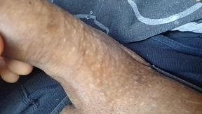 WAKING UP HOT I CARESS MY HARD COCK